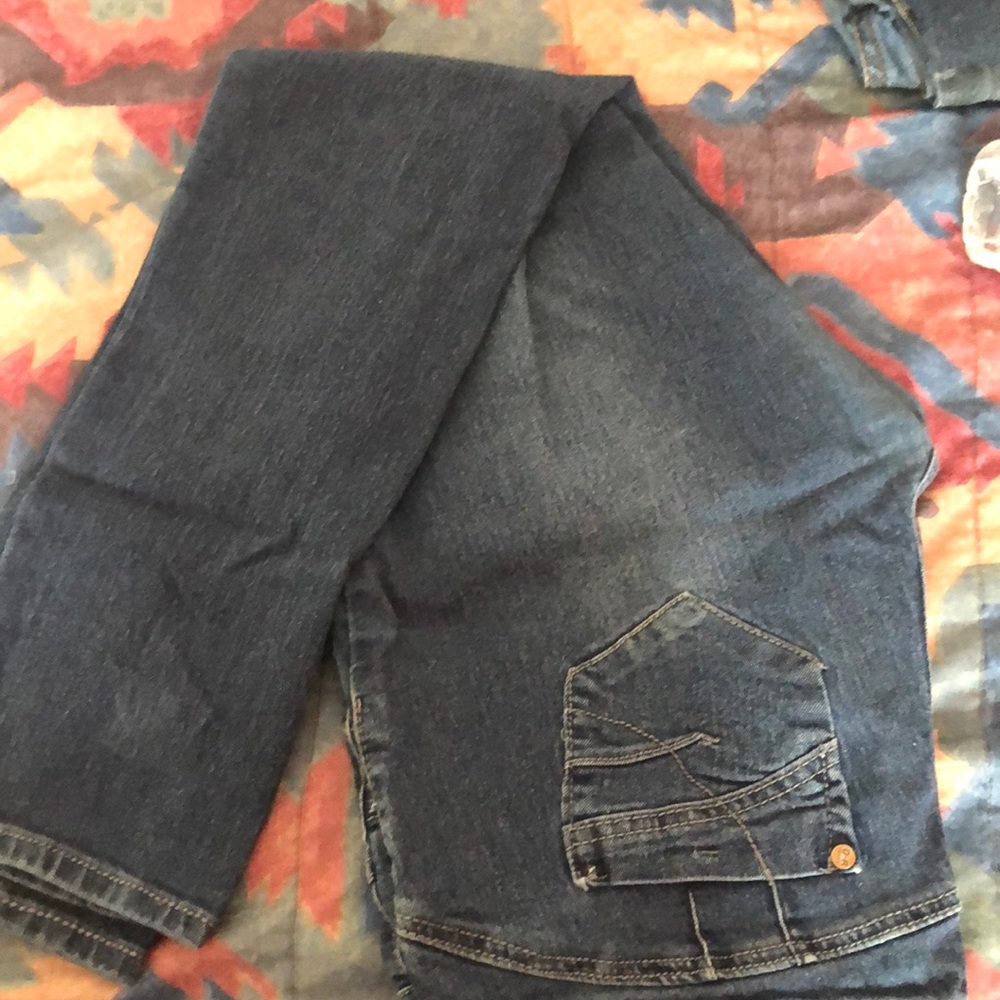 Dark blue jeans